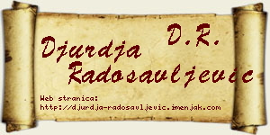 Đurđa Radosavljević vizit kartica